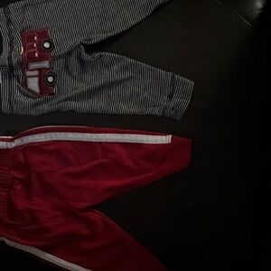 Red and Gray Kids Bottoms